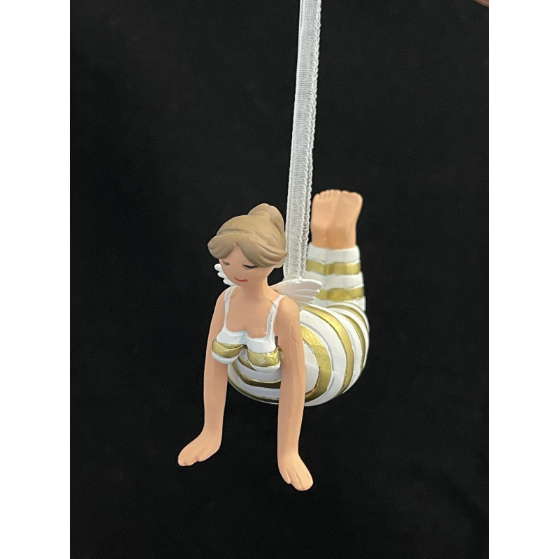 Yoga Engel Hänger Kobra – weiß-gold